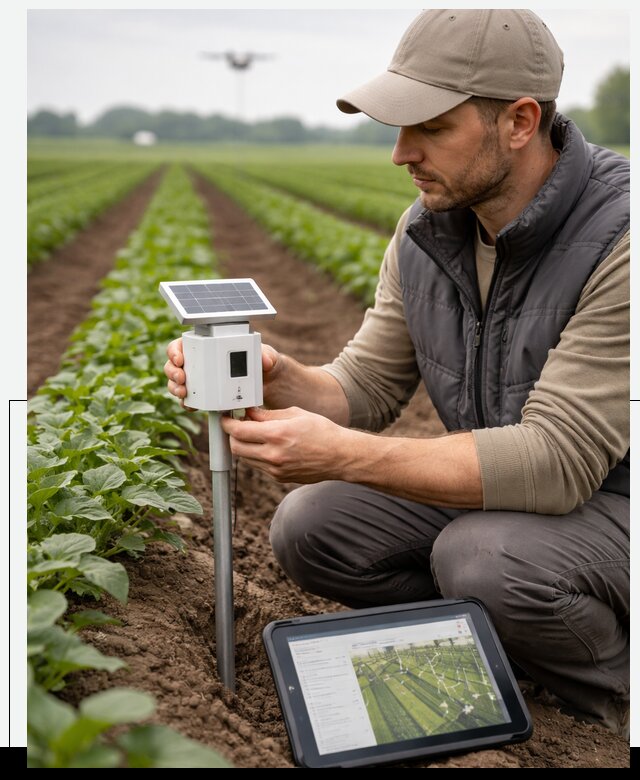 IoT мониторинг сельскохозяйственных полей и контроля в Воткинске
